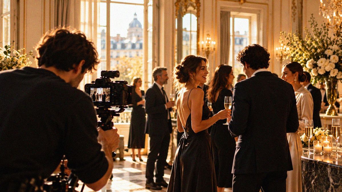 Captation vidéo d'une réception dans un salon d'apparat